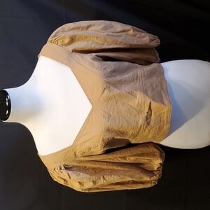 Express Linen Peasant Blouse SZ LG